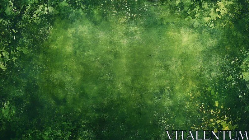 Emerald abstract foliage texture with layered painterly gradients.