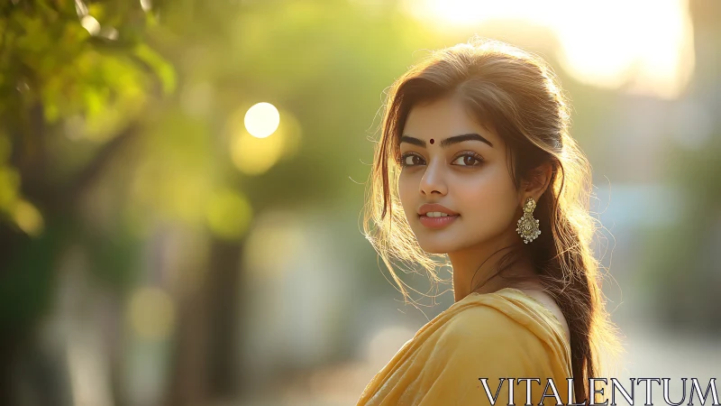 Golden-hour gaze turns a quiet lane into soft-lit cinema