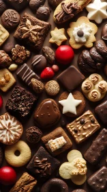 Artisanal Holiday Confectionery Composition with Layered Texture