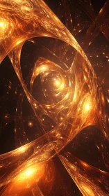 Galactic ribbons curl into a molten spiral of wandering light