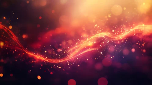 Glowing stardust river swirling through a dreamy twilight sky.