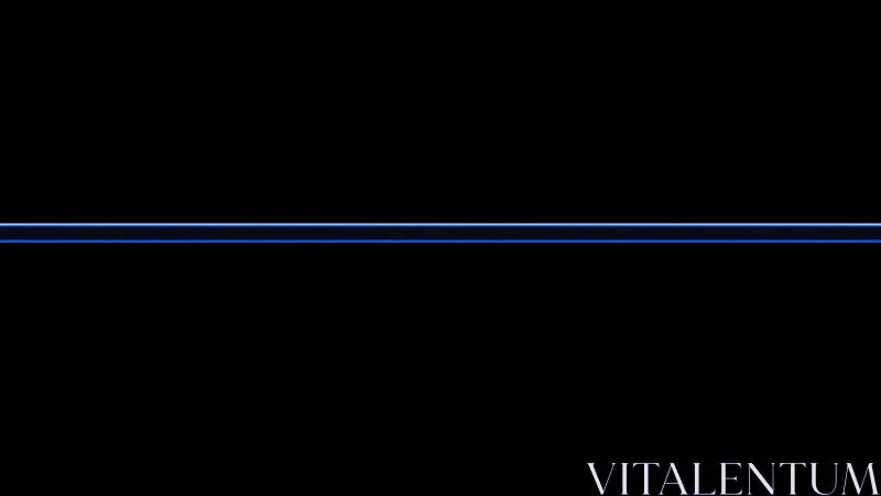 Quiet blue neon lines glide calmly across deep black space