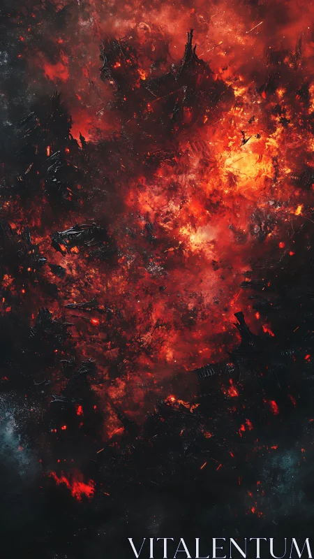 Apocalyptic Inferno: Explosions Consume Ruined Metropolis