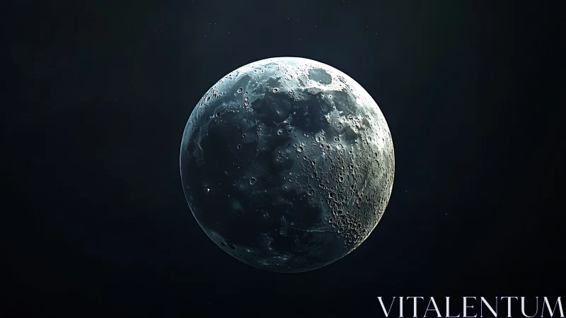 Cold moon hangs like a carved marble lantern in space