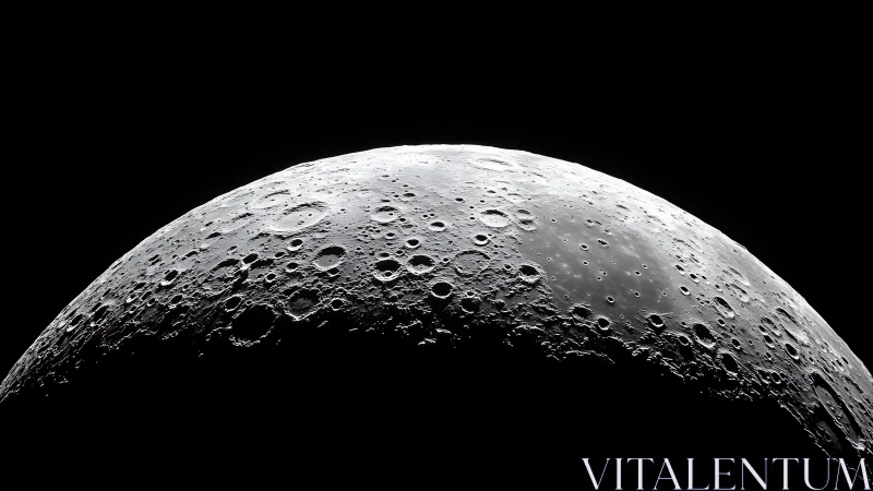 Craters quietly crown the moon&rsquo;s rim in stark cosmic light