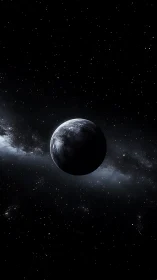 Lone twilight planet leans into a river of silver starlight