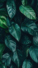 Lush tropical leaves create a deep, calming green backdrop