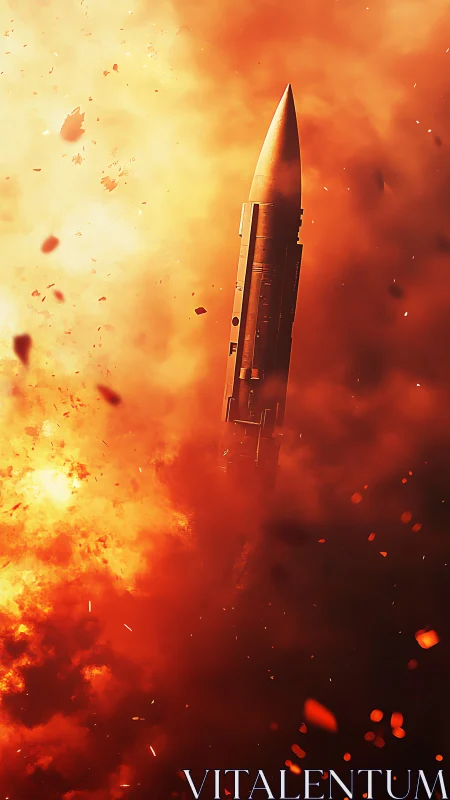 Inferno Rising: Missile Pierces the Firestorm