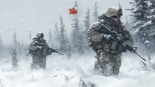 Soldiers in the Snowy Wild: A Winter Mission in the Mountains.