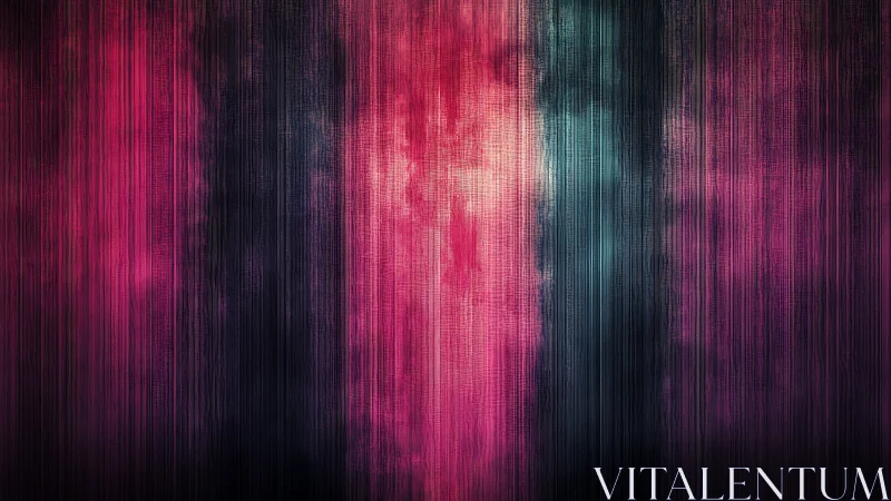 Vertical color bands form layered magenta and teal gradients