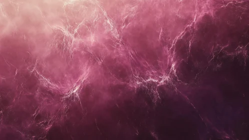 Abstract Pink Nebula with Electric Veins, Digital Art Style.