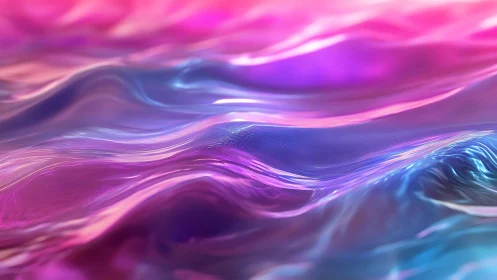 Iridescent magenta and cyan liquid surface in soft focus.
