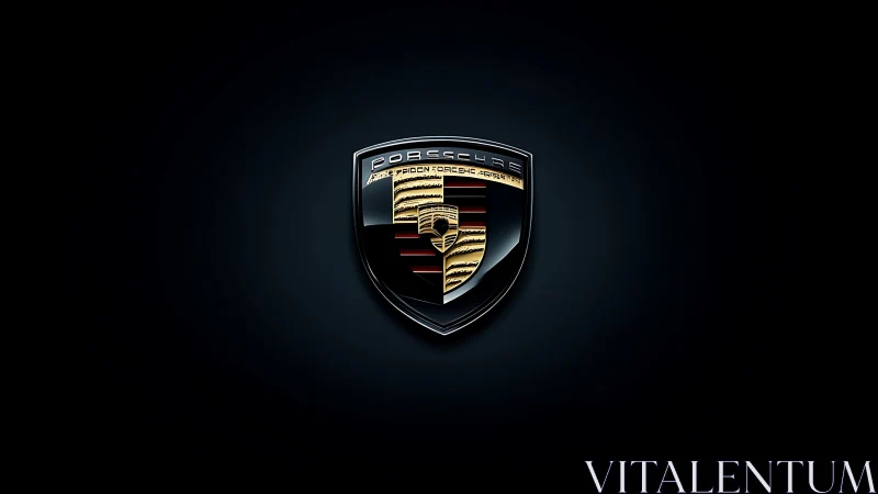 Sleek sports car crest glowing with quiet confidence.