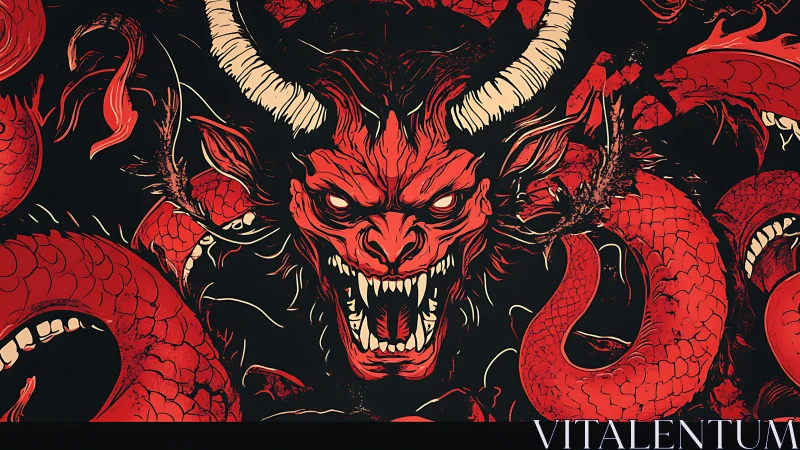 Serpents coil as the horned demon howls through the dark