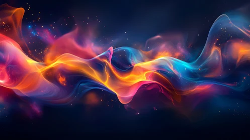 Dancing Rivers of Light Across a Deep Cosmic Night.