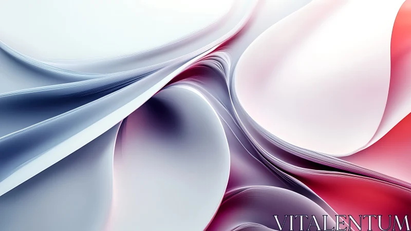 Fluid gradient ribbons in minimalist 3D abstract composition.