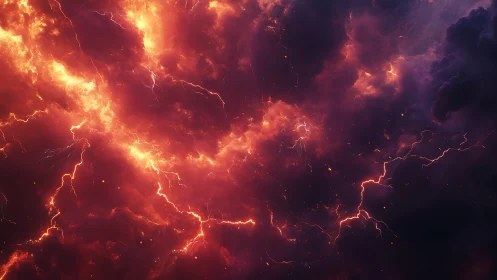 Turbulent Cumulonimbus Formation With Branching Lightning Discharge Network