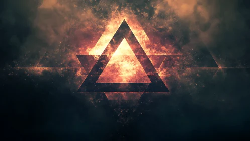 Shattered Ember Triangles Orbiting a Cosmic Afterglow.