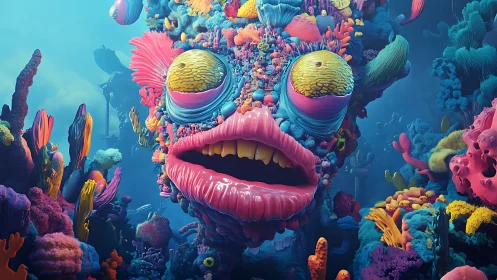 Bubblegum reef giant sings in neon-tinted underwater dreams.