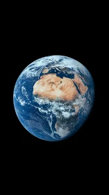 High-orbit photorealistic Earth view centered on Africa