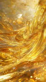 Golden currents swirling in a softly glowing dreamscape.