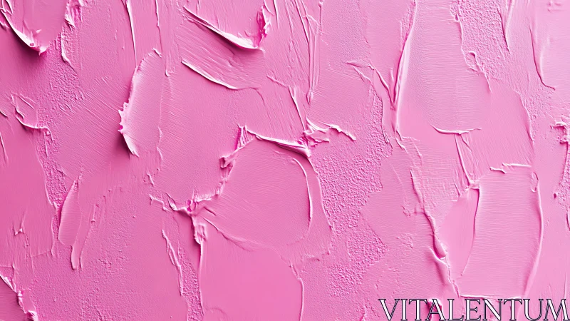 Pink impasto texture spreads in expressive abstract strokes.