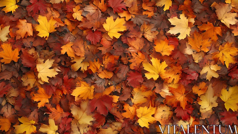 Spectral gradient mapping across tessellated autumn leaf canopy.