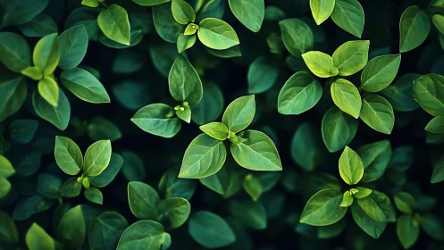 Leafy chorus of emerald greens in quiet garden rhythm.