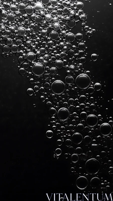 Micro-bubble trajectory cluster in high-contrast liquid interface.
