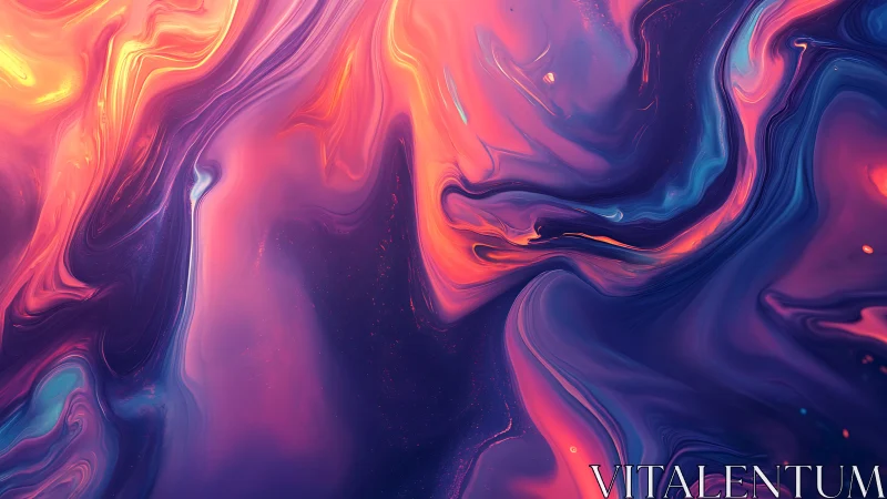 Chromatic fluid dynamics map with neon gradients and laminar vortices