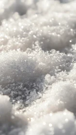 Macro snowfall texture with glittering ice crystals.