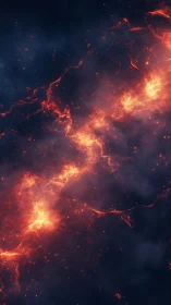 Luminous filaments against dark background atmospheric phenomenon.