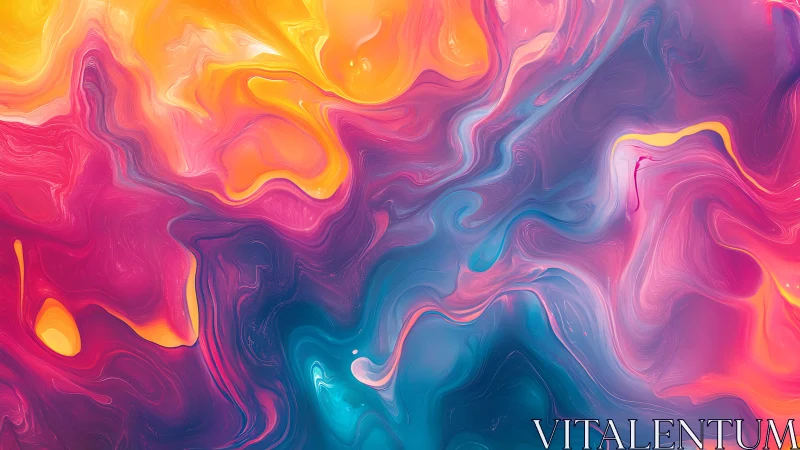 Neon tidal dreamscape swirling in sunlit candy colors.