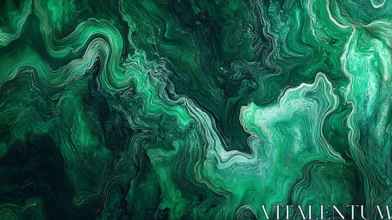 Emerald currents whisper across swirling liquid canyons