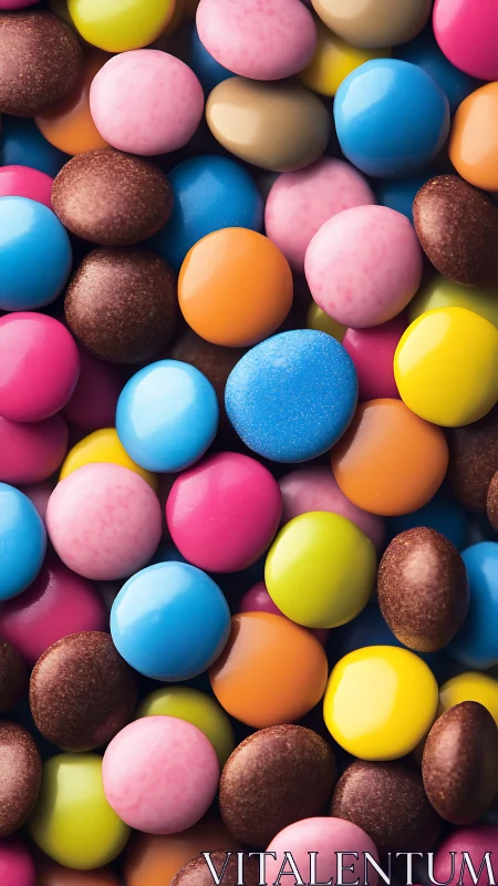 Colorful spheres arranged in close composition arrangement.