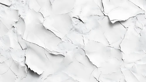 White cracked plaster texture with layered peeling surface.