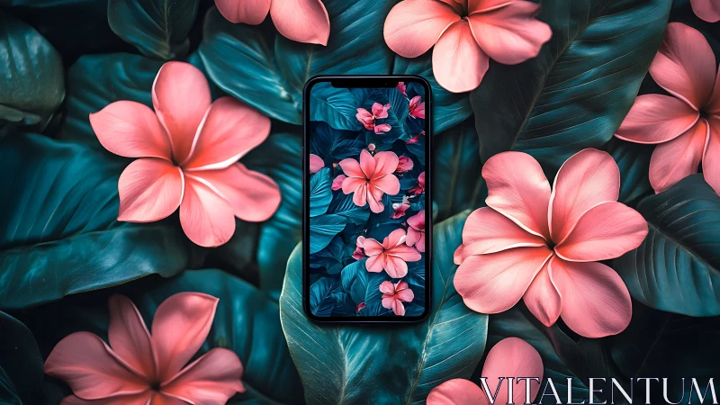 Pink Petals Meet Pixels: A Botanical Phone Sanctuary.