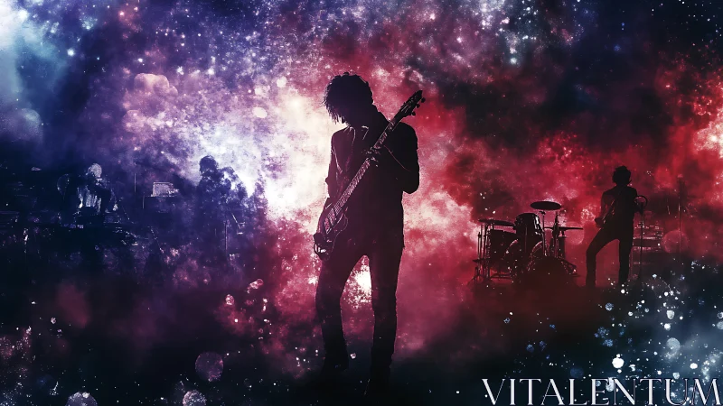 Starlit rock band ignites a cosmic nebula stage of sound.