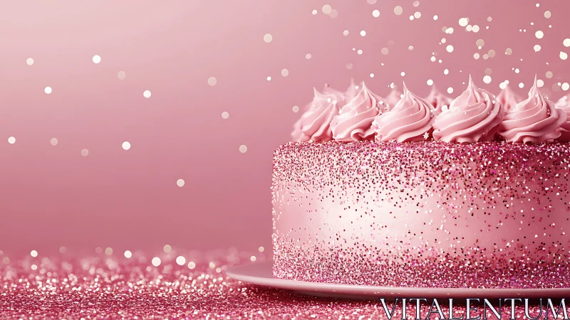 Sparkle Swirl Dreams: Where Pink Frosting Meets Glittering Magic