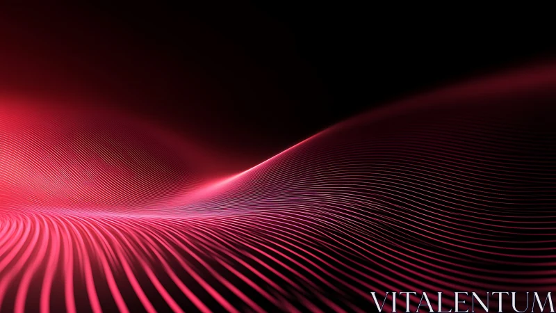 Parametric magenta light waves on black negative space