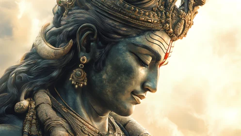 High-fidelity Shiva profile with ornate parametric adornments.