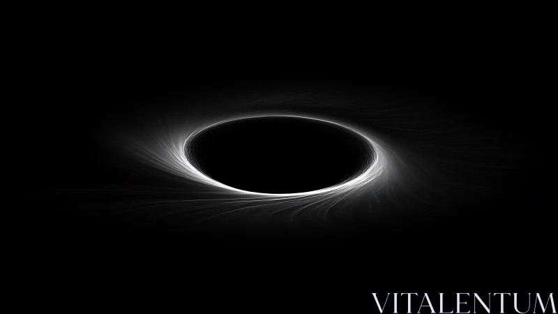 Gentle gravity halo circling a silent cosmic void.