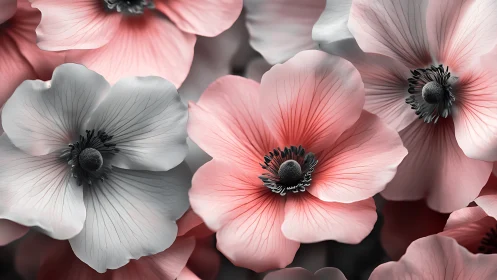 Ethereal Petals Dance Between Ivory and Rose Delights