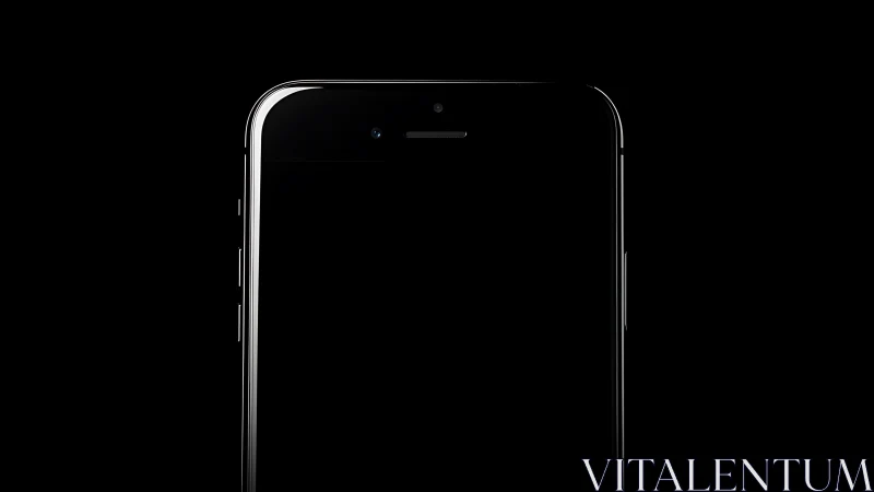 Sleek Smartphone in Shadow: Minimalist Tech Beauty.