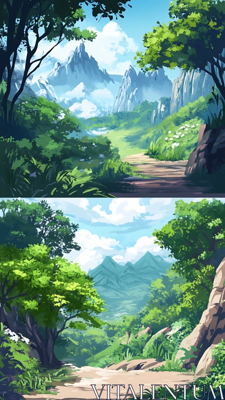 Enchanted Valley: A Journey Through Misty Mountain Paths.