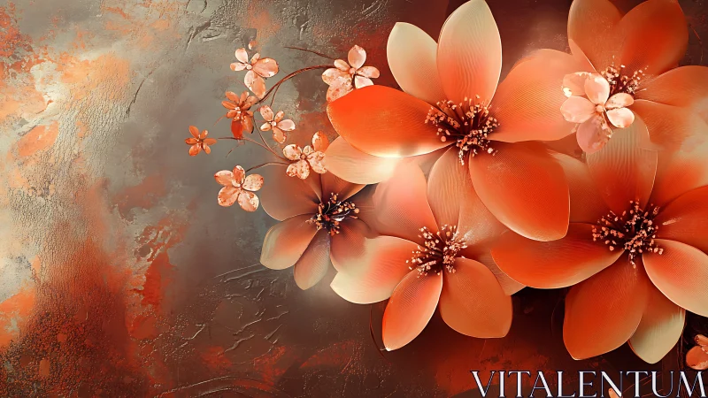 Blossoms of ember light unravel across molten petals.