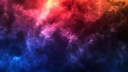 Chromatic nebula gradient with turbulent vapor structure.