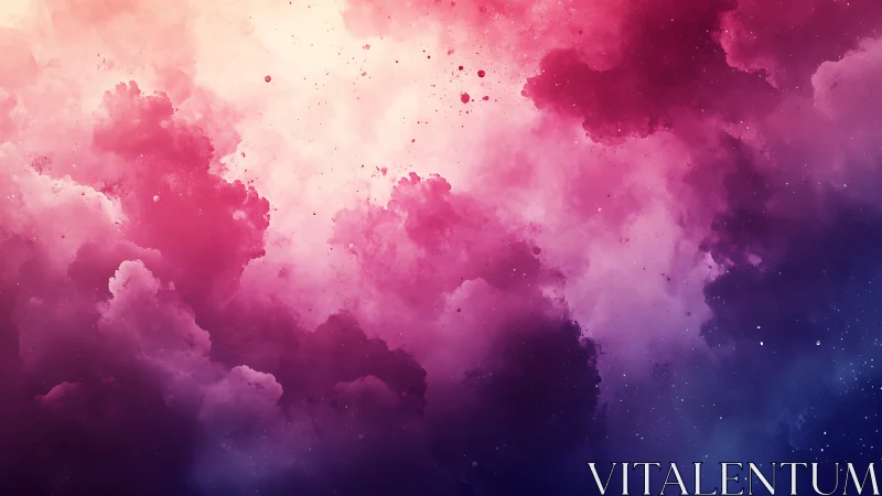 Nebulous magenta and indigo cloudscape in cosmic bloom.