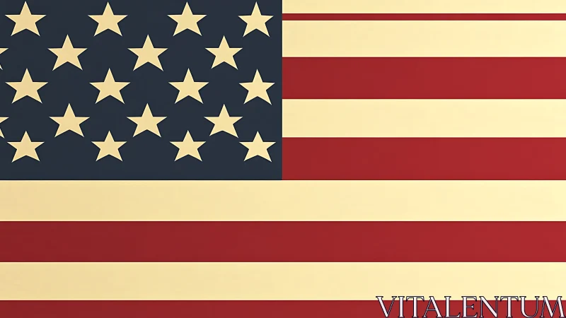 Vintage American flag design sets a bold patriotic tone