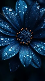 Midnight Cosmos Blooms in Crystalline Splendor